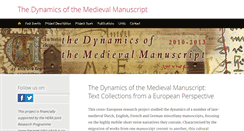 Desktop Screenshot of dynamicsofthemedievalmanuscript.eu